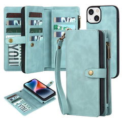 Zipper Wallet Magnetic Detachable Leather Phone Case, For iPhone 14, For iPhone 14 Pro, For iPhone 14 Plus, For iPhone 14 Pro Max, For iPhone 13, For iPhone 13 Pro, For iPhone 13 Pro Max, For iPhone 12 / 12 Pro, For iPhone 12 Pro Max, For iPhone 11