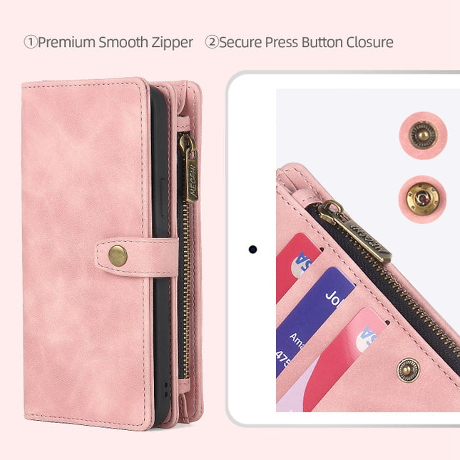 Zipper Wallet Magnetic Detachable Leather Phone Case, For iPhone 12 Pro Max, For iPhone 11, For iPhone 11 Pro, For iPhone 11 Pro Max, For iPhone X / XS, For iPhone XR, For iPhone XS Max, For iPhone 7 Plus / 8 Plus