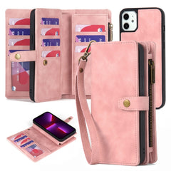 Zipper Wallet Magnetic Detachable Leather Phone Case, For iPhone 12 Pro Max, For iPhone 11, For iPhone 11 Pro, For iPhone 11 Pro Max, For iPhone X / XS, For iPhone XR, For iPhone XS Max, For iPhone 7 Plus / 8 Plus