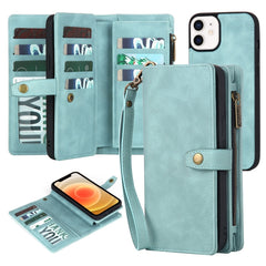 Zipper Wallet Magnetic Detachable Leather Phone Case, For iPhone 12 Pro Max, For iPhone 11, For iPhone 11 Pro, For iPhone 11 Pro Max, For iPhone X / XS, For iPhone XR, For iPhone XS Max, For iPhone 7 Plus / 8 Plus