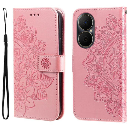 Seven-petal Flowers Embossing Leather Phone Case, For Huawei Enjoy 80, For Huawei nova 13 Pro, For Huawei nova 13 / nova 12, For Huawei Enjoy 70 Pro