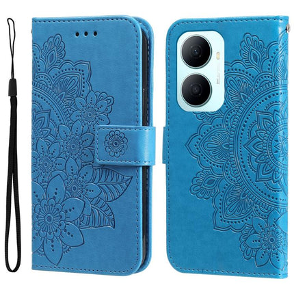 Seven-petal Flowers Embossing Leather Phone Case, For Huawei Enjoy 90 Pro Max 5G, For Huawei Enjoy 90 / Enjoy 90 Plus 5G, For Huawei Enjoy 80 Plus, For Huawei nova 15 Pro / nova 15 Ultra