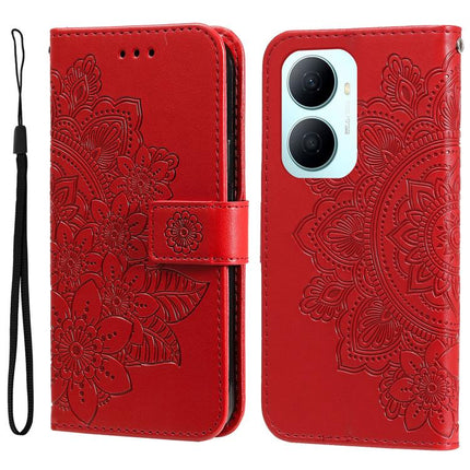 Seven-petal Flowers Embossing Leather Phone Case, For Huawei Enjoy 90 Pro Max 5G, For Huawei Enjoy 90 / Enjoy 90 Plus 5G, For Huawei Enjoy 80 Plus, For Huawei nova 15 Pro / nova 15 Ultra
