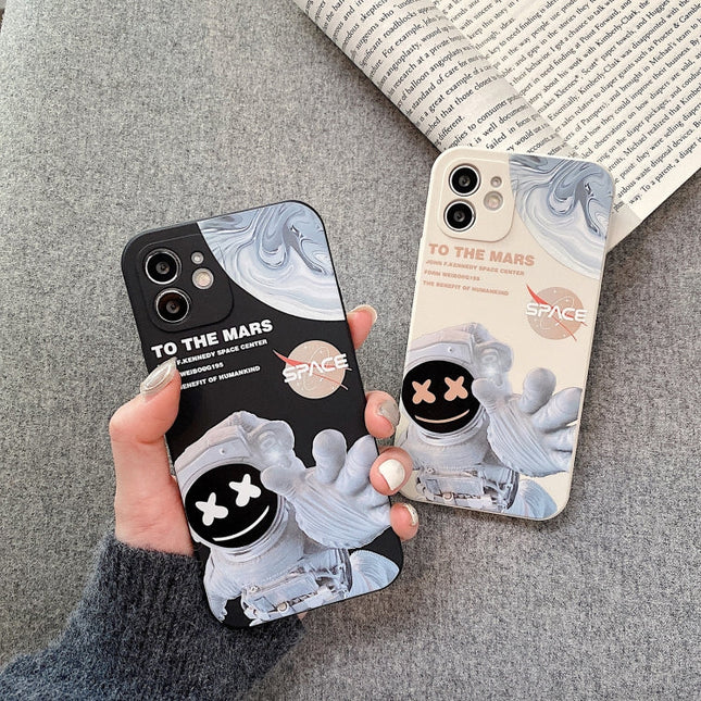 Martian Astronaut Pattern Shockproof Phone Case, For iPhone 14 Pro Max, For iPhone 14 Pro, For iPhone 14 Plus, For iPhone 14, For iPhone 13 Pro Max, For iPhone 13 Pro, For iPhone 13, For iPhone 12 Pro Max, For iPhone 12 Pro, For iPhone 12��������������...