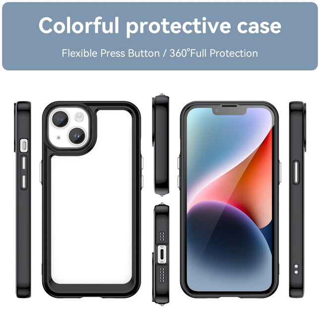 Colorful Series Acrylic + TPU Phone Case, For iPhone 15