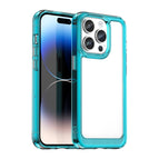 For iPhone 15 Pro / Transparent Blue