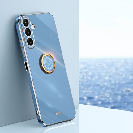 XINLI Straight Edge 6D Electroplate TPU Phone Case with Ring Holder, For Samsung Galaxy A25 5G, For Samsung Galaxy S23 FE 5G, For Samsung Galaxy M54 5G