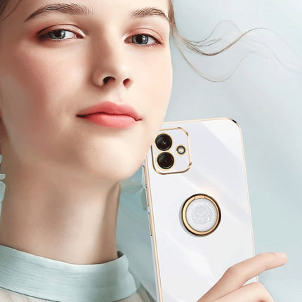 XINLI Straight Edge 6D Electroplate TPU Phone Case with Ring Holder