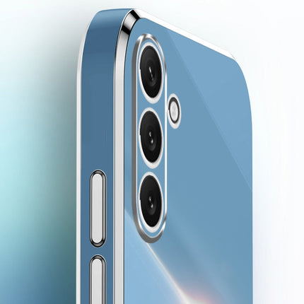 XINLI Straight Edge 6D Electroplate TPU Phone Case with Ring Holder