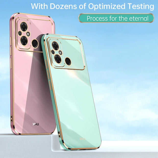 XINLI Straight Edge 6D Electroplate TPU Phone Case, For Xiaomi Poco C55 4G, For Xiaomi Redmi Note 12 5G Global
