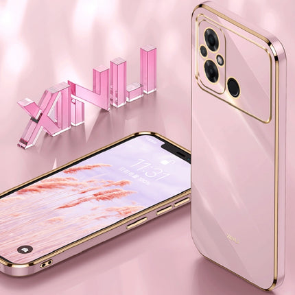 XINLI Straight Edge 6D Electroplate TPU Phone Case, For Xiaomi Poco C55 4G, For Xiaomi Redmi Note 12 5G Global