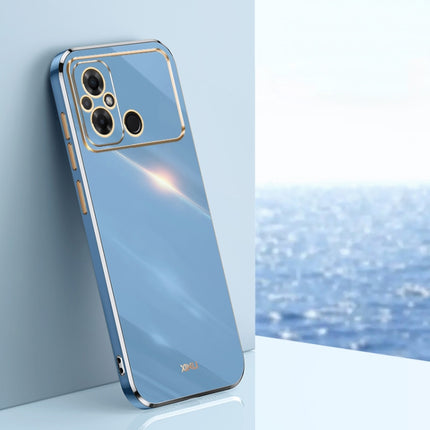 XINLI Straight Edge 6D Electroplate TPU Phone Case, For Xiaomi Poco C55 4G, For Xiaomi Redmi Note 12 5G Global