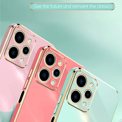 XINLI Straight Edge 6D Electroplate TPU Phone Case