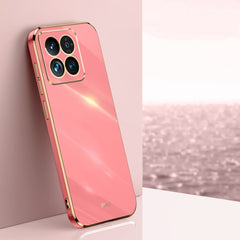 XINLI Straight Edge 6D Electroplate TPU Phone Case, For Xiaomi 14, For Xiaomi Redmi Note 13 5G, For Xiaomi Redmi 13C 4G