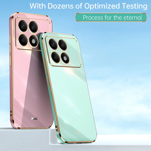 XINLI Straight Edge 6D Electroplate TPU Phone Case, For Xiaomi Redmi K70, For Xiaomi Redmi 12 4G, For Xiaomi Redmi Note 12S 4G