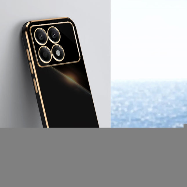 XINLI Straight Edge 6D Electroplate TPU Phone Case, For Xiaomi Redmi K70, For Xiaomi Redmi 12 4G, For Xiaomi Redmi Note 12S 4G