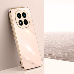 XINLI Straight Edge 6D Electroplate TPU Phone Case, For Redmi Note 14 Pro 4G Global, For Redmi Note 14 4G 163.25mm, For Redmi Note 14 5G Global