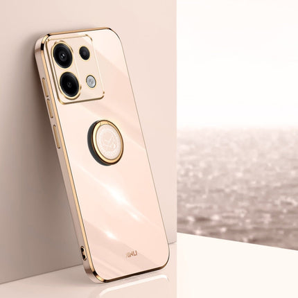 XINLI Straight Edge 6D Electroplate TPU Phone Case with Ring Holder