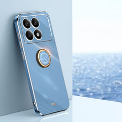 XINLI Straight Edge 6D Electroplate TPU Phone Case with Ring Holder, For Xiaomi Redmi Note 12R, For Xiaomi Redmi K70, For Xiaomi Redmi 12 4G