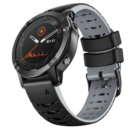 22mm Trapezoidal Quick Release Silicone Watch Band, For Garmin Fenix 7