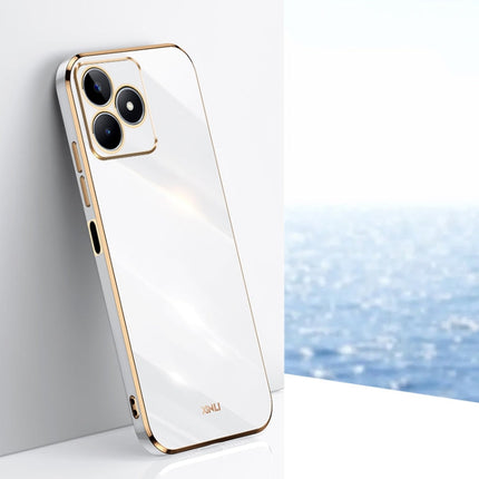 XINLI Straight 6D Plating Gold Edge TPU Phone Case, For Realme 11 5G, For Realme C53 2023, For Realme 11 Pro+ 5G