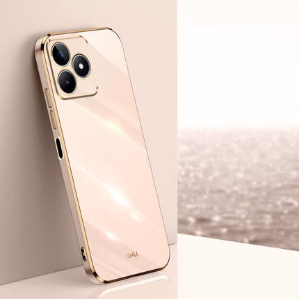 XINLI Straight 6D Plating Gold Edge TPU Phone Case, For Realme 11 5G, For Realme C53 2023, For Realme 11 Pro+ 5G