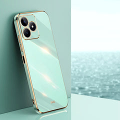 XINLI Straight 6D Plating Gold Edge TPU Phone Case, For Realme 11 5G, For Realme C53 2023, For Realme 11 Pro+ 5G