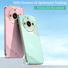 XINLI Straight 6D Plating Gold Edge TPU Phone Case, For Realme 11 5G, For Realme C53 2023, For Realme 11 Pro+ 5G