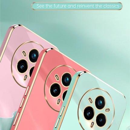 XINLI Straight Edge 6D Electroplate TPU Phone Case with Ring Holder