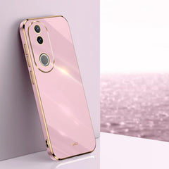 XINLI Straight Edge 6D Electroplate TPU Phone Case, For vivo V50, For vivo Y300 Pro, For vivo X100 Pro 5G