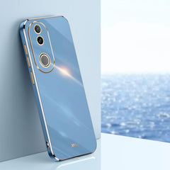 XINLI Straight Edge 6D Electroplate TPU Phone Case, For vivo V50, For vivo Y300 Pro, For vivo X100 Pro 5G