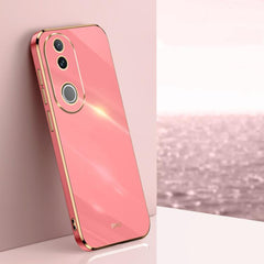 XINLI Straight Edge 6D Electroplate TPU Phone Case, For vivo V50, For vivo Y300 Pro, For vivo X100 Pro 5G