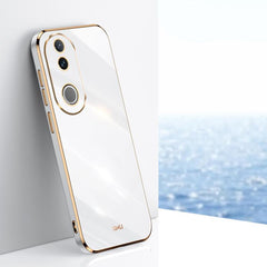XINLI Straight Edge 6D Electroplate TPU Phone Case, For vivo V50, For vivo Y300 Pro, For vivo X100 Pro 5G