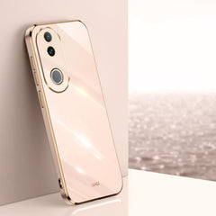 XINLI Straight Edge 6D Electroplate TPU Phone Case, For vivo V50, For vivo Y300 Pro, For vivo X100 Pro 5G