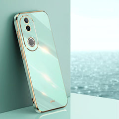 XINLI Straight Edge 6D Electroplate TPU Phone Case, For vivo V50, For vivo Y300 Pro, For vivo X100 Pro 5G