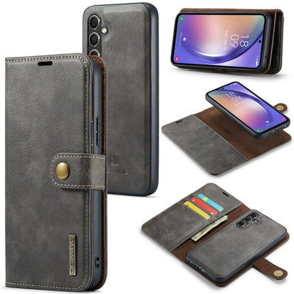 DG.MING Crazy Horse Texture Detachable Magnetic Leather Case