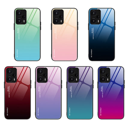 Gradient Color Glass Phone Case, For Xiaomi Redmi Note 12 Turbo