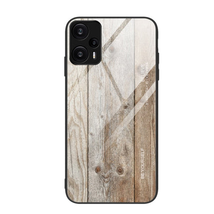 Wood Grain Glass TPU Phone Case, For Xiaomi Redmi Note 12 4G Global, For Xiaomi Redmi Note 12 Turbo