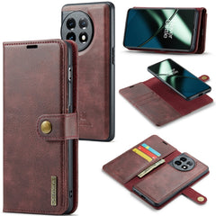 DG.MING Crazy Horse Texture Detachable Magnetic Leather Case, For OnePlus 12, For OnePlus 11