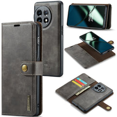 DG.MING Crazy Horse Texture Detachable Magnetic Leather Case, For OnePlus 12, For OnePlus 11