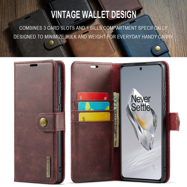 DG.MING Crazy Horse Texture Detachable Magnetic Leather Case