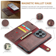 DG.MING Crazy Horse Texture Detachable Magnetic Leather Case, For OnePlus 12, For OnePlus 11