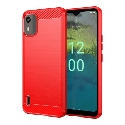 Brushed Texture Carbon Fiber TPU Phone Case, For Nokia C12, For Nokia C12 Pro, For Nokia C12 Plus, For Nokia C22