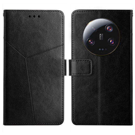 Y-shaped Pattern Flip Leather Phone Case