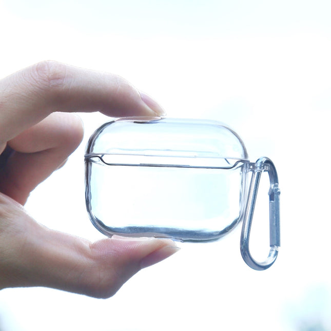 Transparent PC Hard Earphone Protective Case with Hook, For AirPods 1 / 2 with Hook, For AirPods Pro with Hook