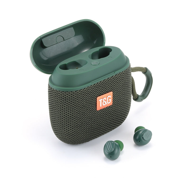 T&G TG809 2 in 1 Portable Outdoor Wireless Speaker & Mini TWS Bluetooth Earbuds, TG809