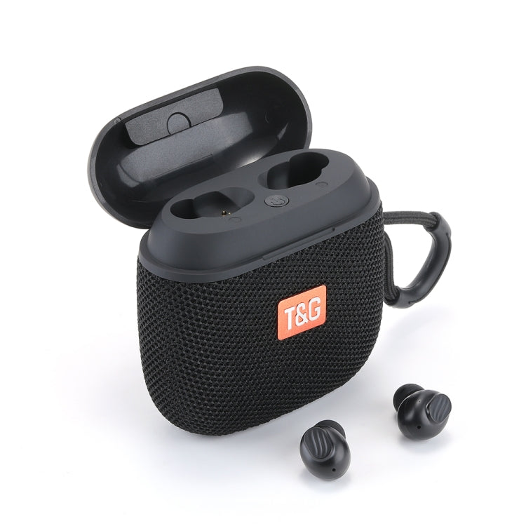 T&G TG809 2 in 1 Portable Outdoor Wireless Speaker & Mini TWS Bluetooth Earbuds, TG809