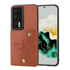 Double Buckle Magnetic PU+TPU Phone Case, For Huawei P60 / P60 Pro