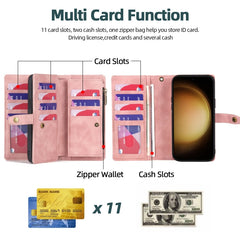 Zipper Wallet Magnetic Detachable Leather Phone Case, For Samsung Galaxy S23 5G, For Samsung Galaxy S23+ 5G, For Samsung Galaxy S23 Ultra 5G, For Samsung Galaxy S22 5G, For Samsung Galaxy S22+ 5G, For Samsung Galaxy S22 Ultra 5G, For Samsung Galaxy S21 5G