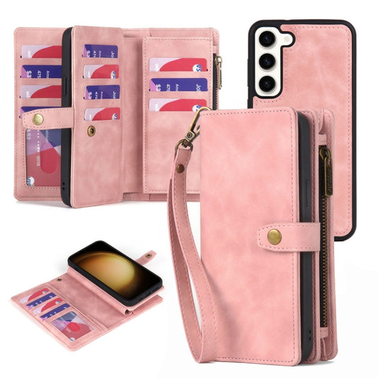 Zipper Wallet Magnetic Detachable Leather Phone Case, For Samsung Galaxy S23 5G, For Samsung Galaxy S23+ 5G, For Samsung Galaxy S23 Ultra 5G, For Samsung Galaxy S22 5G, For Samsung Galaxy S22+ 5G, For Samsung Galaxy S22 Ultra 5G, For Samsung Galaxy S21 5G